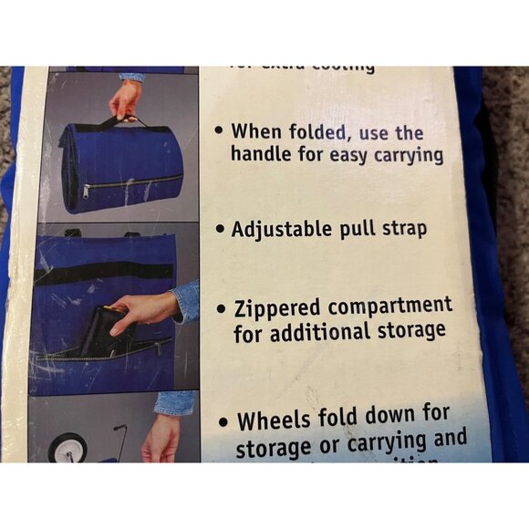 Vintage Innovon StayzCold Insulated Cool Cart NEW Old Stock Blue/ Black - Picture 9 of 11